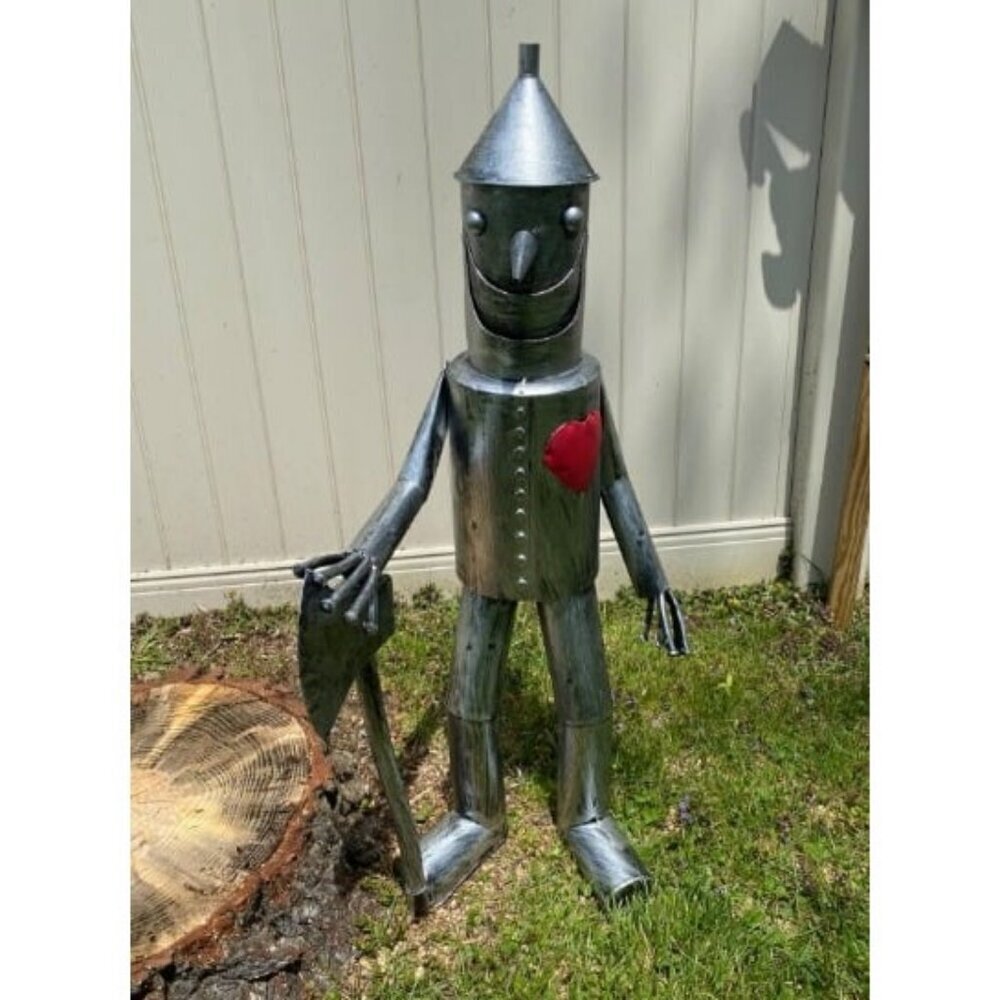 Elegant 30 " Tin Woodsman Statue - Metal Yard Art Decor